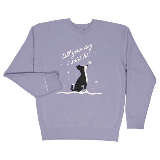 Catching Snowflakes Crewneck - Lilac