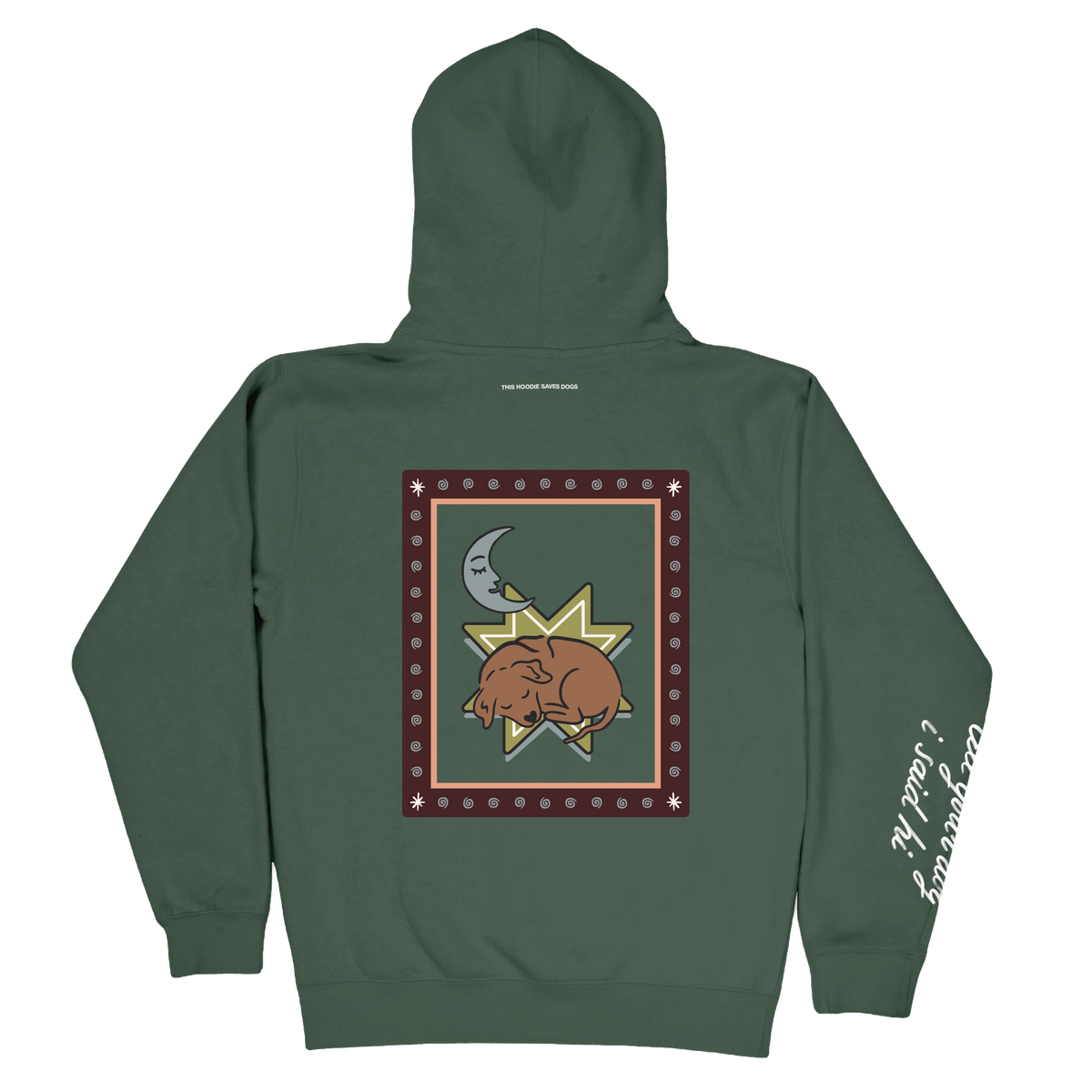 Cozy Puppy Hoodie - Alpine Green