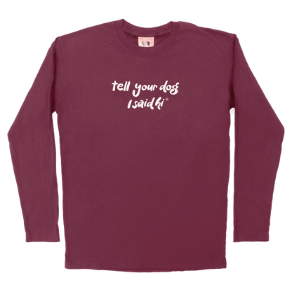 Groovy Font Long Sleeve Tee - Plum