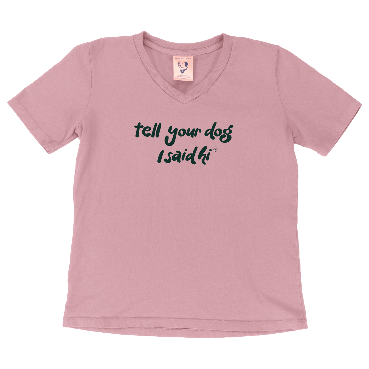 Groovy Font V-Neck - Winter Pink
