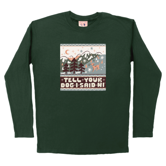 Winter Prance Long Sleeve Tee - Dark Green