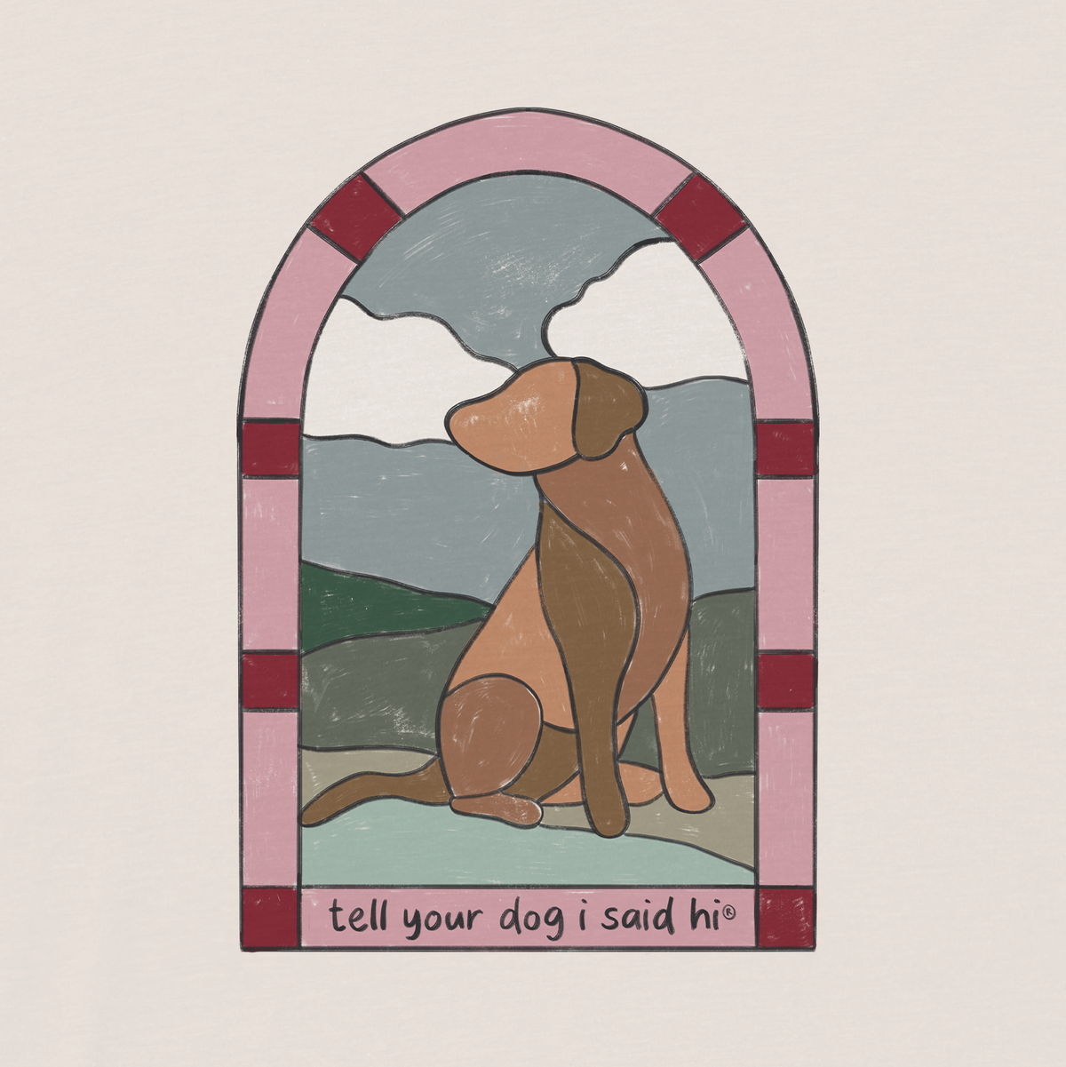 Stained Glass Crewneck - Bone