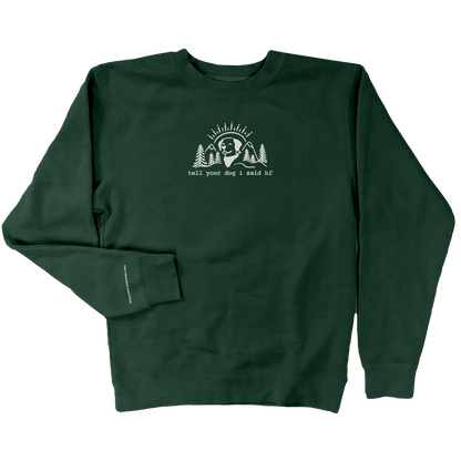 Summit Pup Crewneck - Dark Green