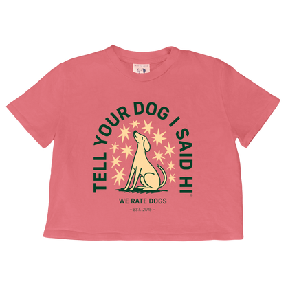 Starry Night Crop Top Tee - Pigment Pink