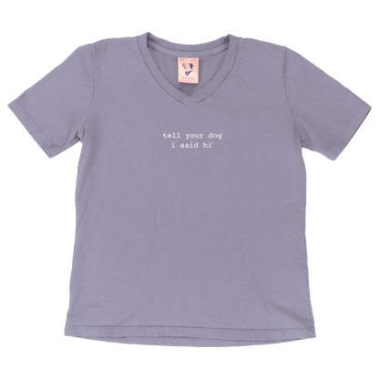 Classic Womens V-Neck Tee - Lilac