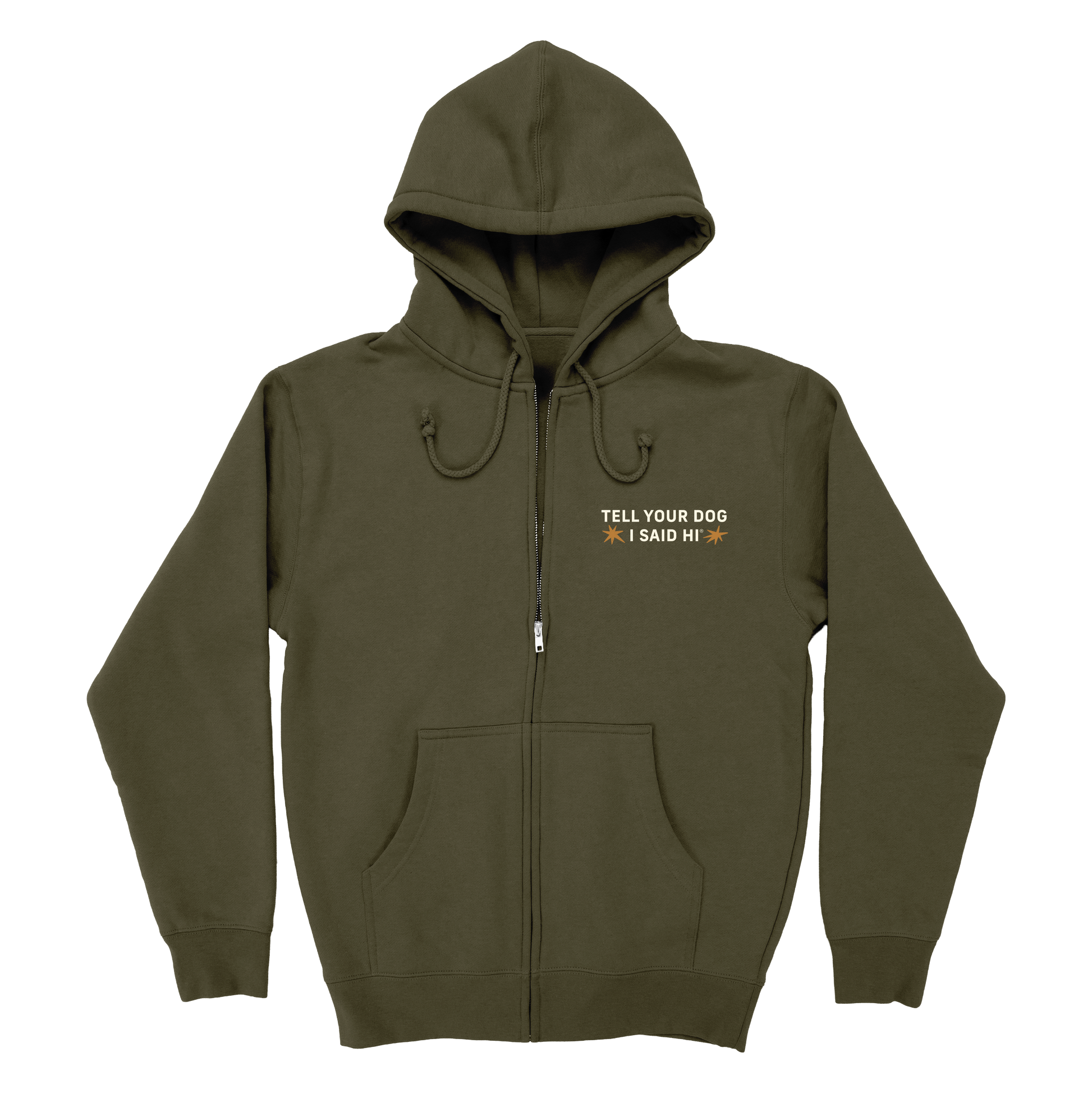 Starry Night Zip Hoodie - Army – WeRateDogs Starry Night Zip Hoodie - Army – WeRateDogs
