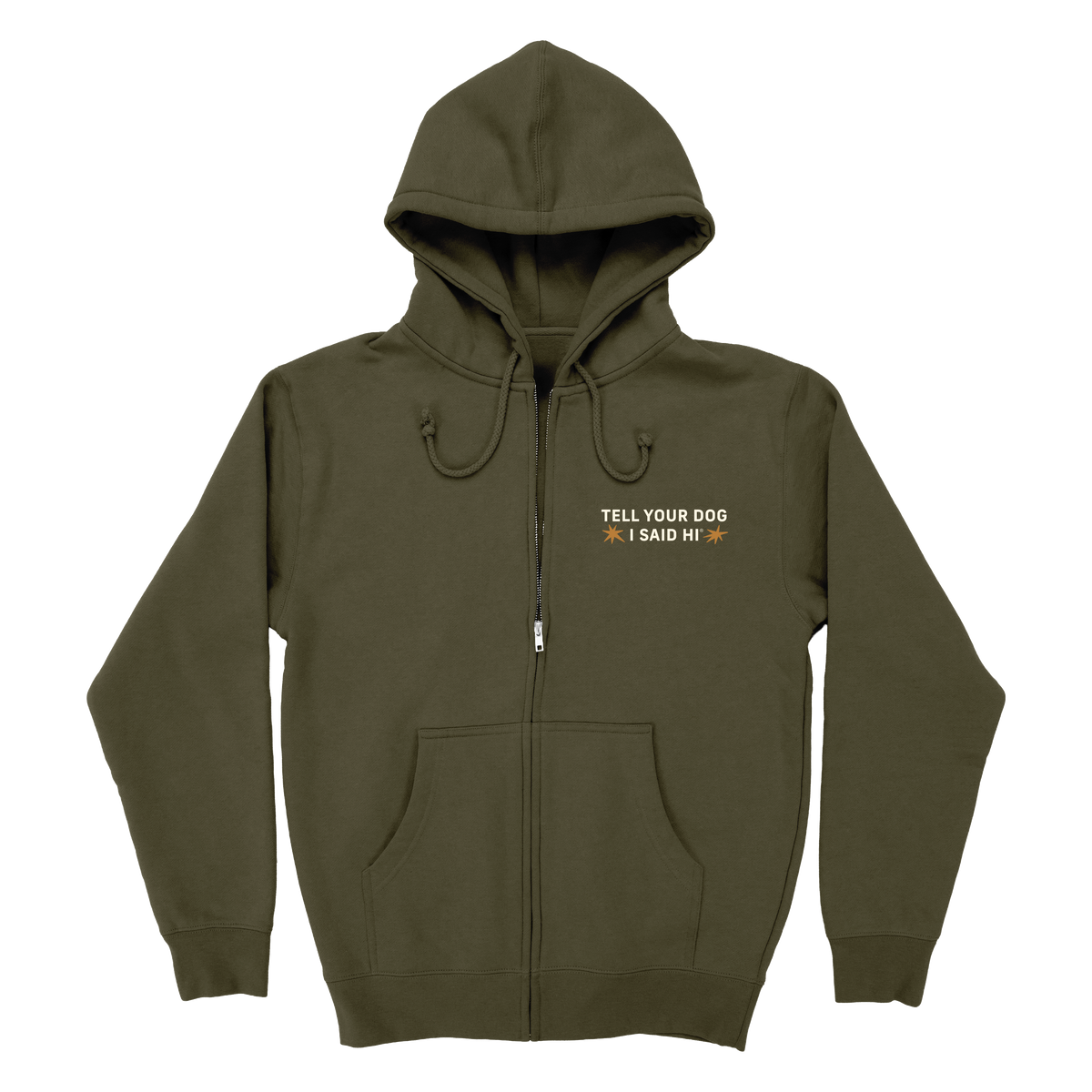 Starry Night Zip Hoodie - Army – WeRateDogs