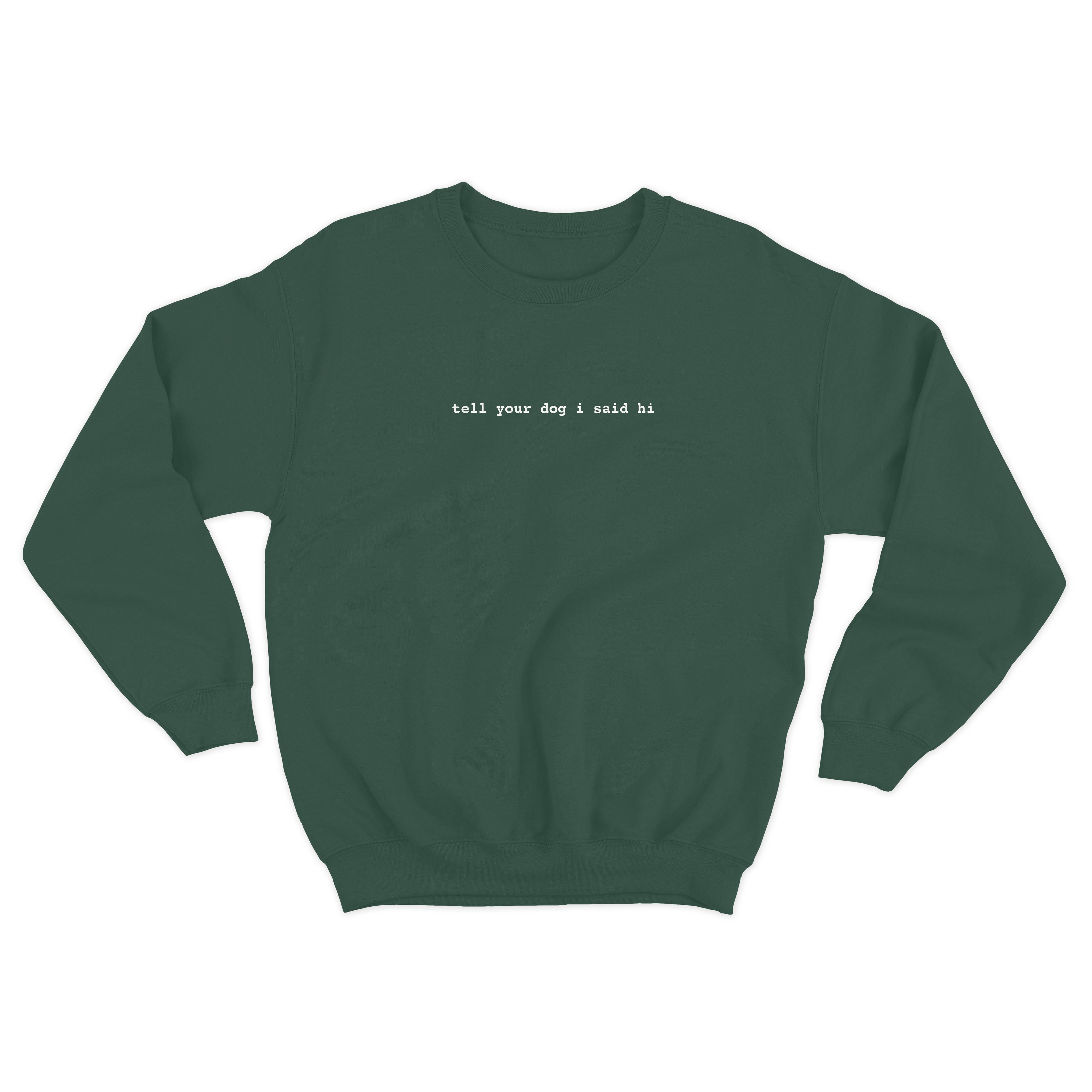 Dark green crewneck clearance