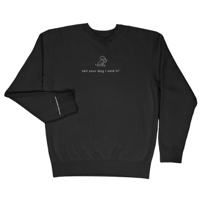 Waving Dog Crewneck - Black