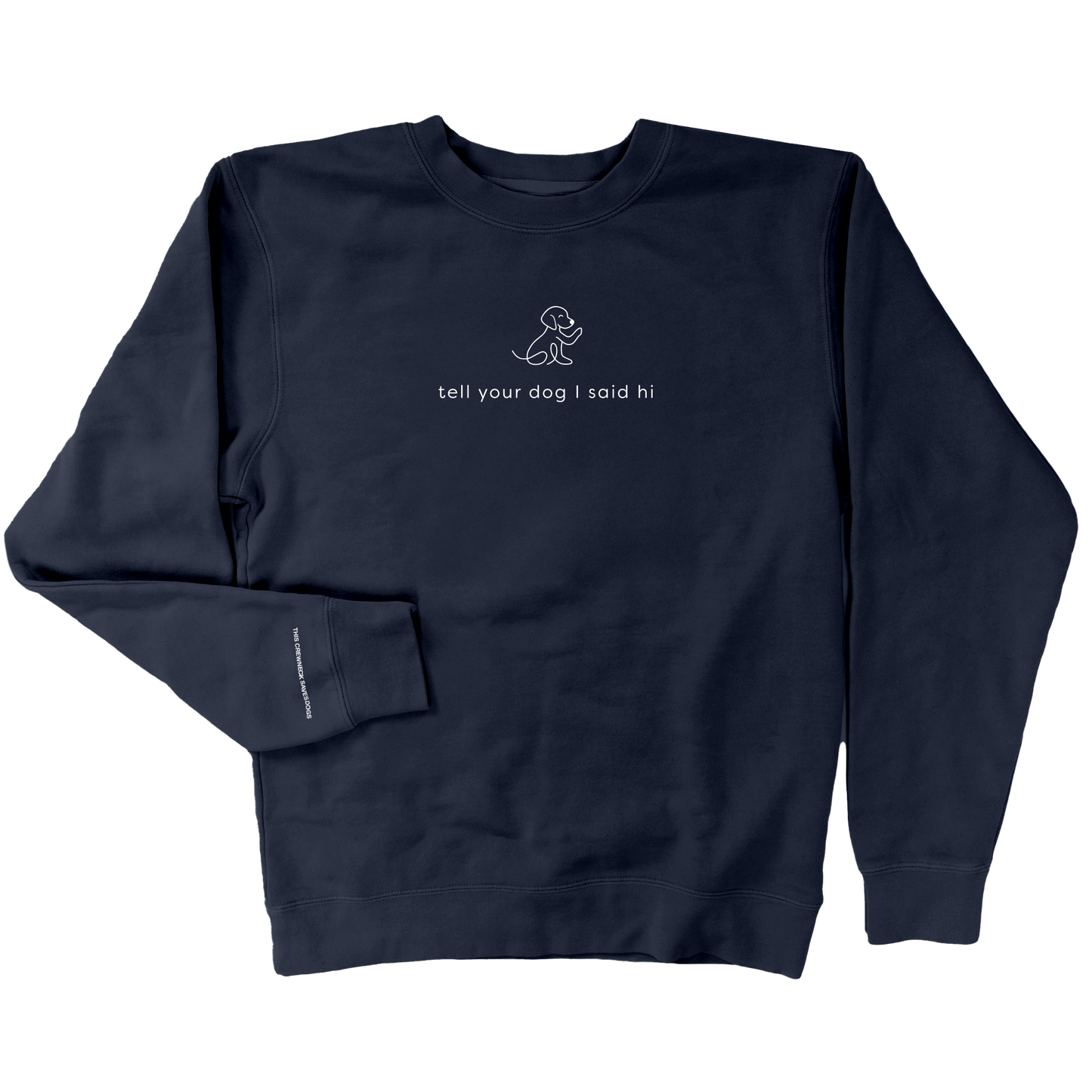 Waving Dog Crewneck - Navy