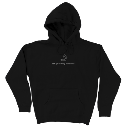 Waving Dog Hoodie - Black
