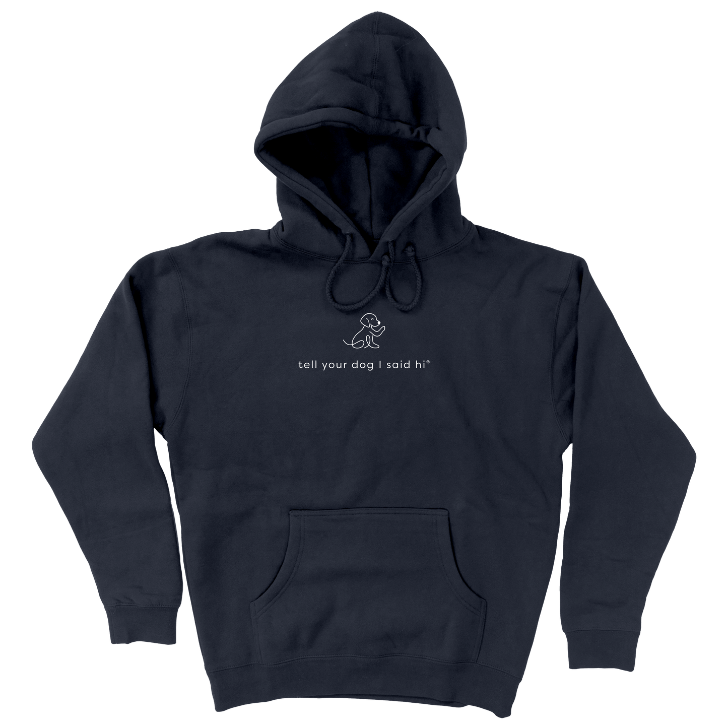 Waving Dog Hoodie - Navy