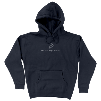 Waving Dog Hoodie - Navy