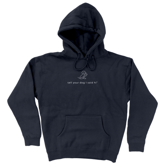 Waving Dog Hoodie - Navy