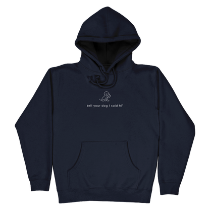 Waving Dog Hoodie - Navy