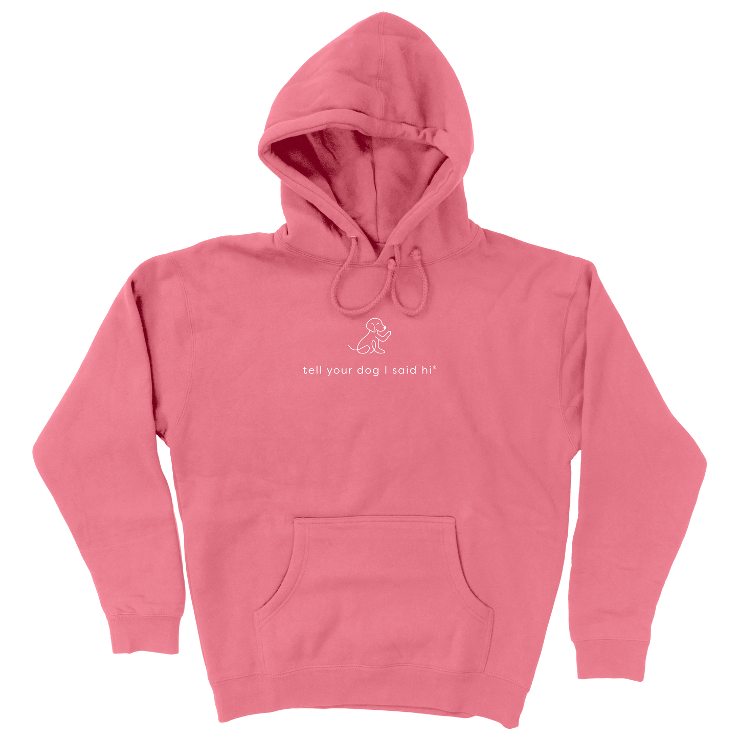 Waving Dog Hoodie - Pigment Pink