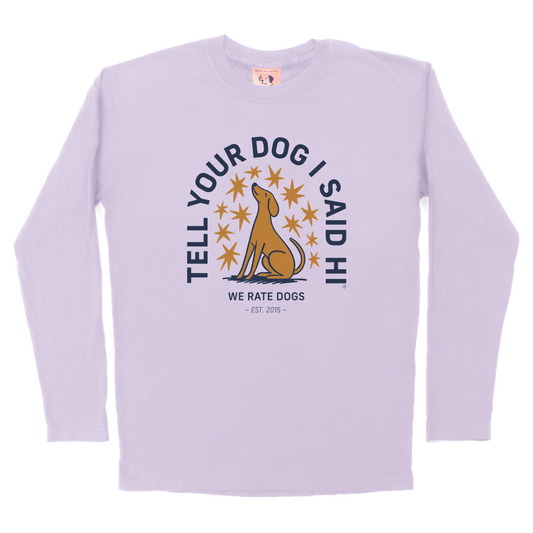 Starry Night Long Sleeve Tee - Lavender