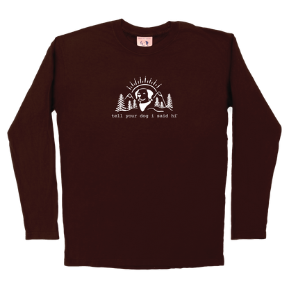 Summit Pup Long Sleeve Tee - Chocolate