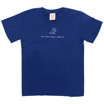Waving Dog Tee - Navy