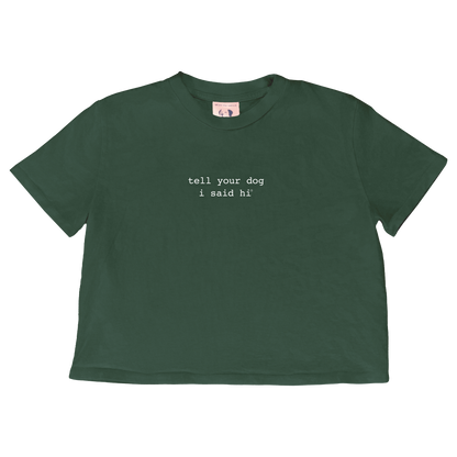 Classic Crop Tee - Dark Green