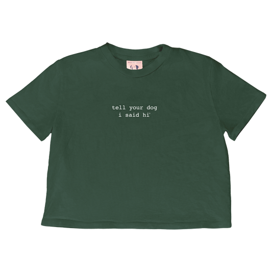 Classic Crop Tee - Dark Green