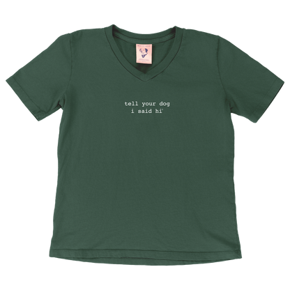 Classic V-neck Women's Tee - Dark Green