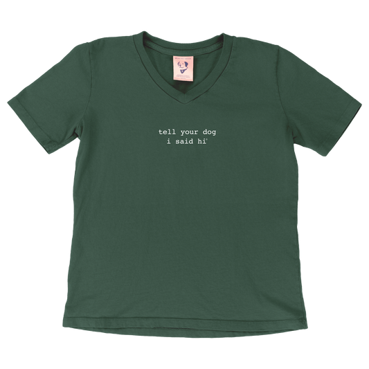 Classic V-neck Women's Tee - Dark Green