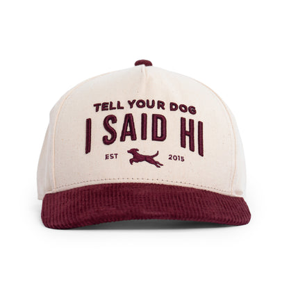 TYDISH Emblem Corduroy Brim Hat - Maroon