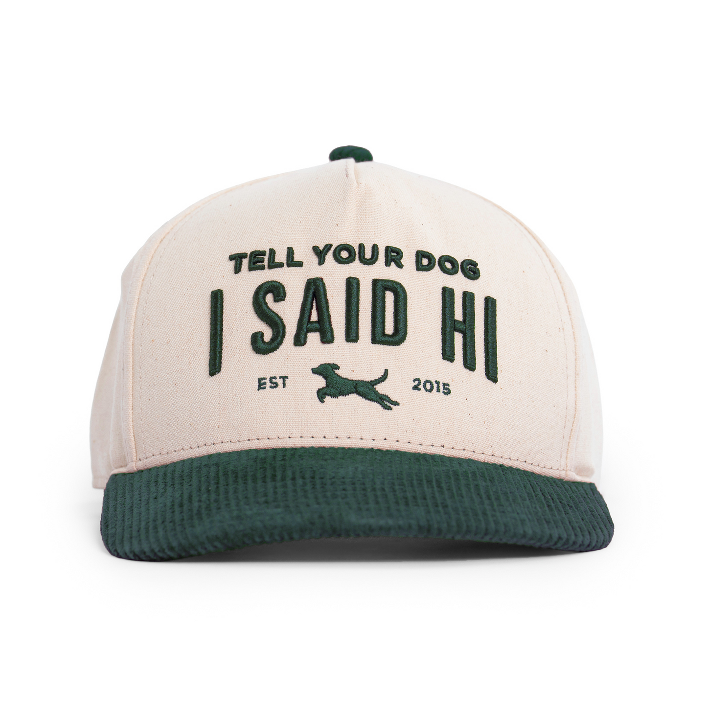 Good Dog Emblem 2 Panel Hat - Emerald Green