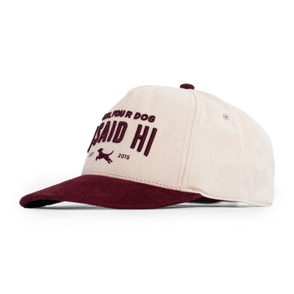 TYDISH Emblem Corduroy Brim Hat - Maroon