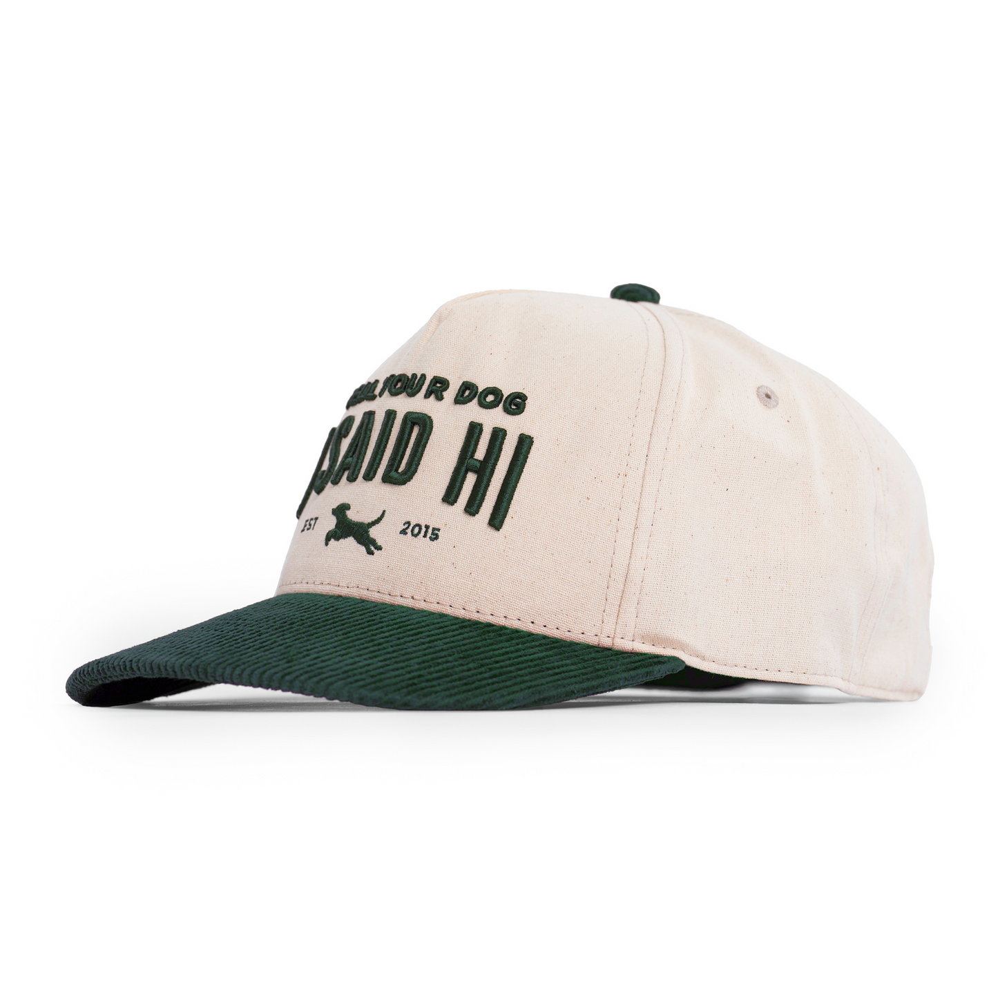 Good Dog Emblem 2 Panel Hat - Emerald Green