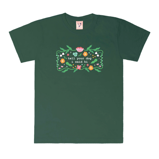 Floral Magic Tee - Dark Green