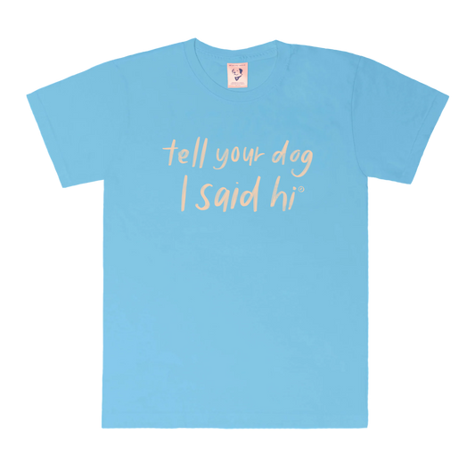 Handwritten Tee - Light Blue