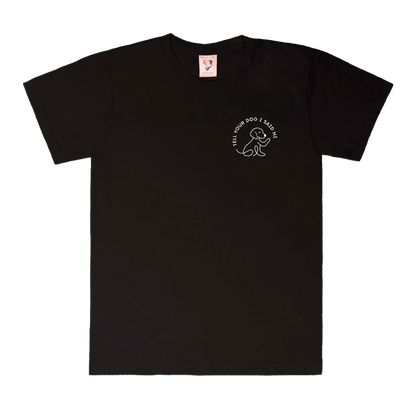 Waving Dog Badge Tee - Black