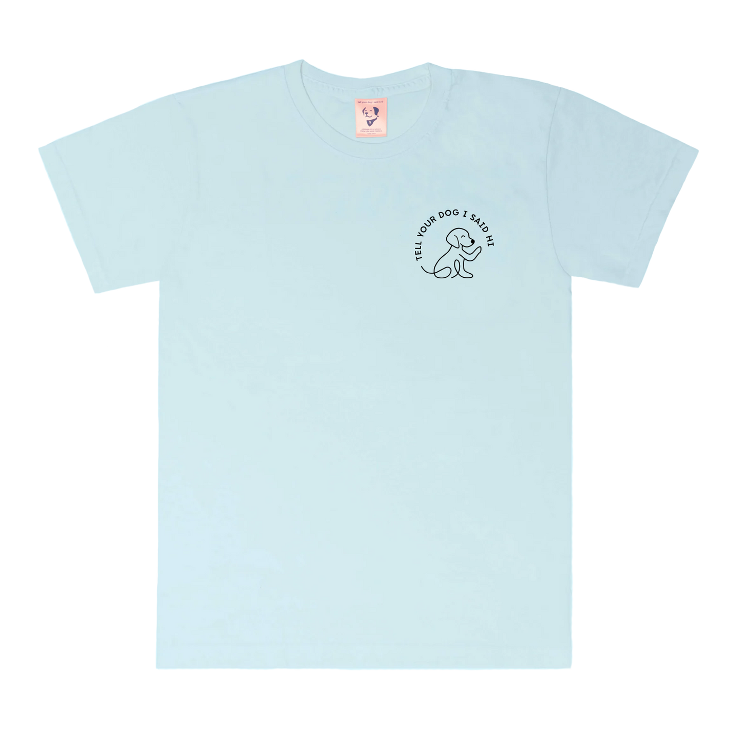 Waving Dog Badge Tee - Spun Sugar