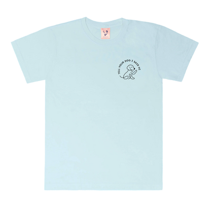 Waving Dog Badge Tee - Spun Sugar
