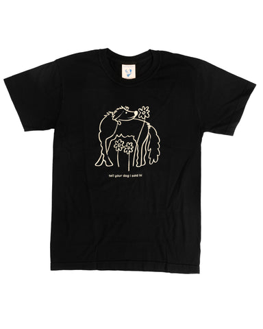 Flower Dog Tee - Black